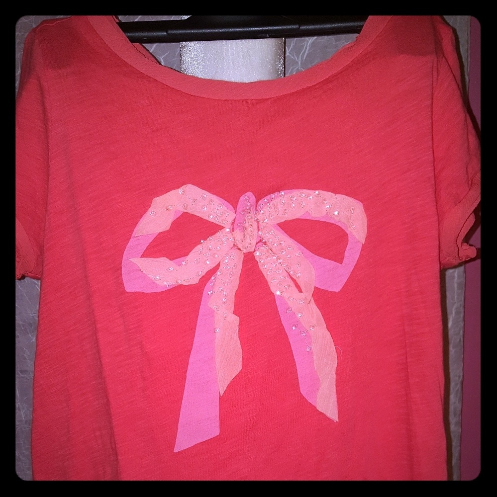 Womans Ann Taylor Bow Shirt Top